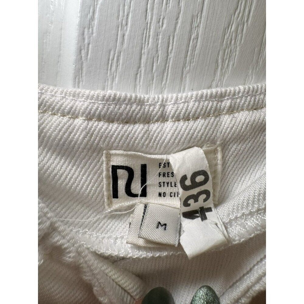 River Island White Milkmaid Mini Dress Puff Sleeve Cottagecore Women M - Picture 4 of 6